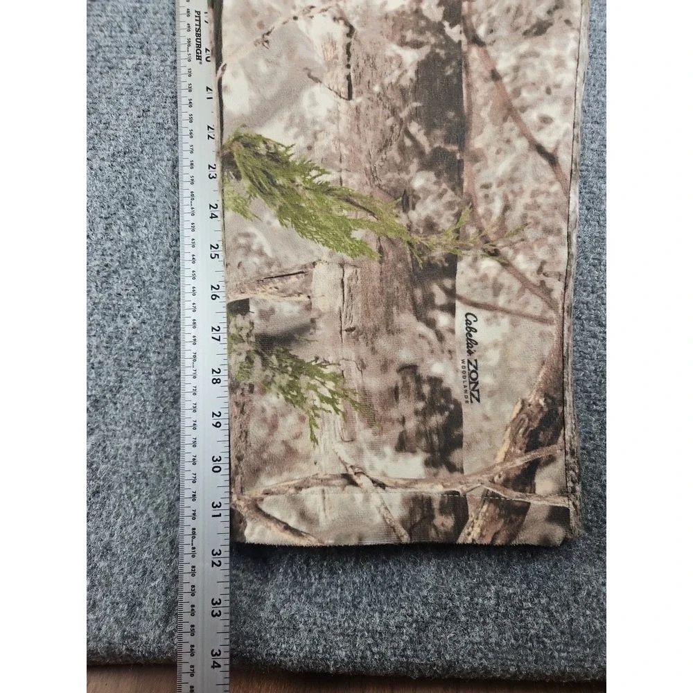 Cabela's ZONZ Woodlands Mens 34 Reg Camouflage Cargo Hunting Pants 1493